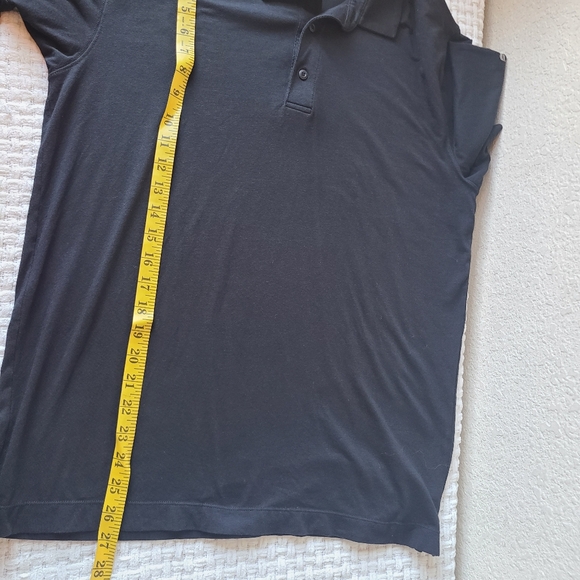 #57 Fabletics Men's Black Polo Shirt Size M - Picture 7 of 8